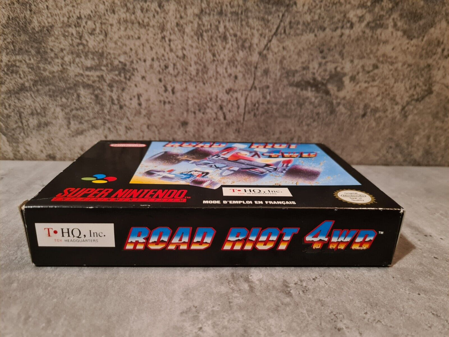 SNES Super Nintendo Road Riot 4wd mit OVP und Anleitung FAH - T-Retro-Games