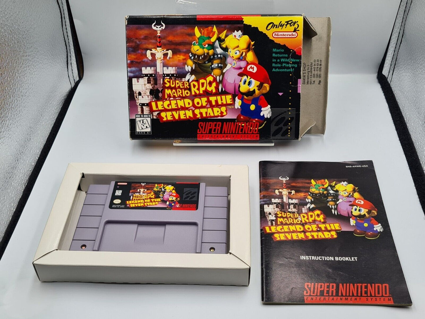 Super Nintendo Super Mario RPG Legend of The Seven Stars OVP + Anleitung USA