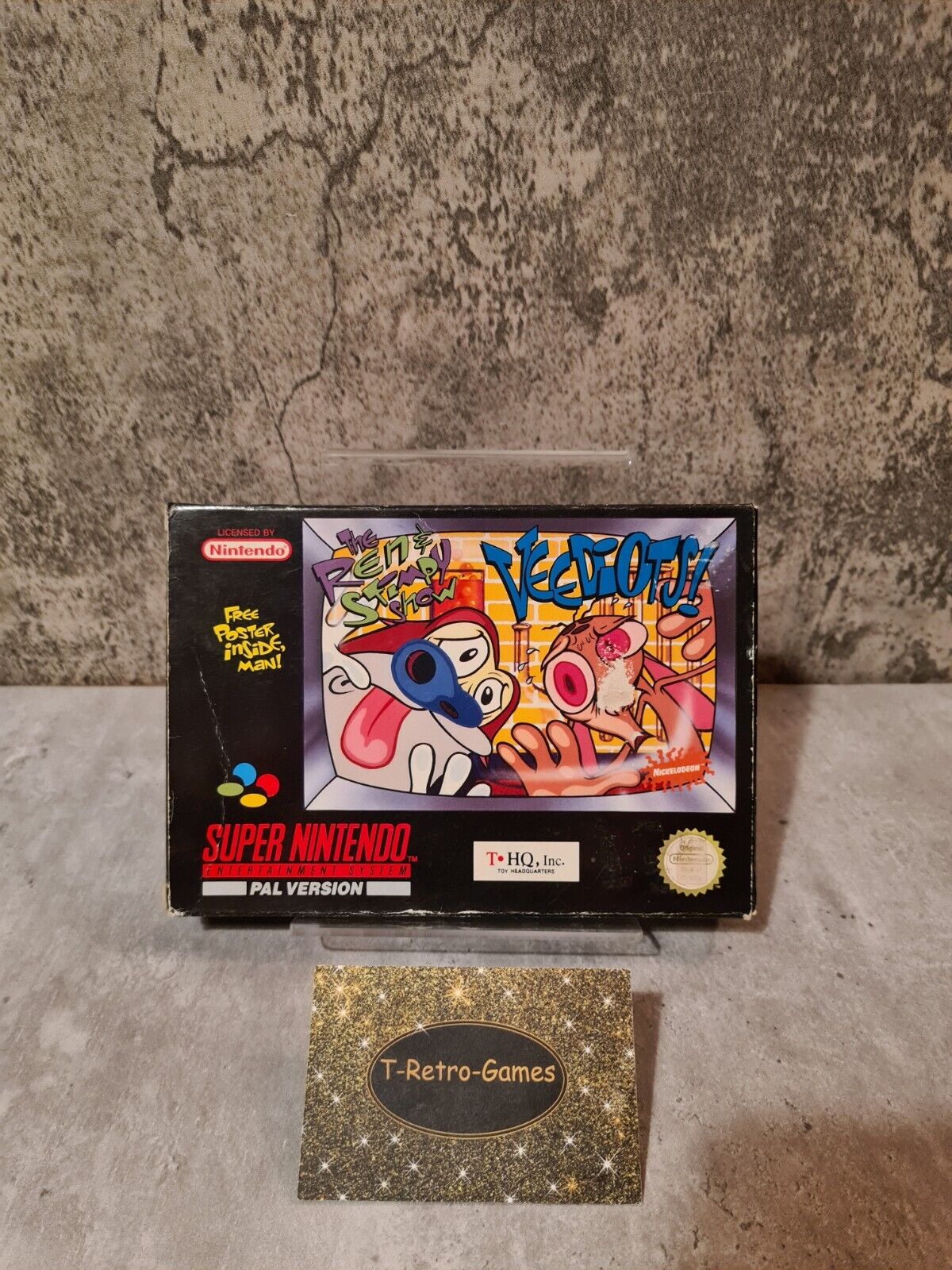 SNES Super Nintendo The Ren & Stimpy Show Veediots! mit OVP und Anleitung UKV - T-Retro-Games