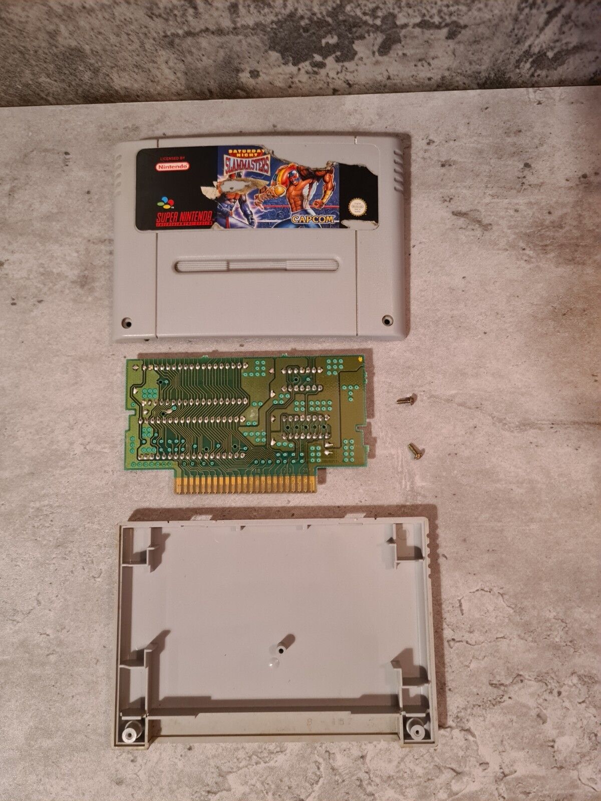 SNES Super Nintendo Saturday Night Slammasters Modul EUR - T-Retro-Games