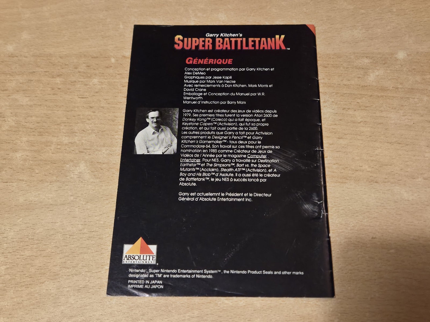 SNES Super Nintendo Super Battletank Spielanleitung Instruction Booklet FAH