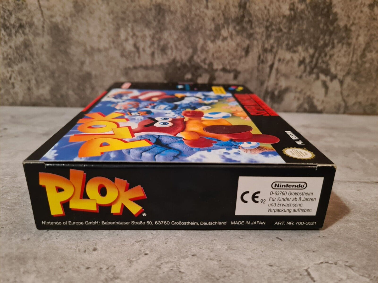 SNES Super Nintendo Plok mit OVP und Anleitung NOE/SFRG - T-Retro-Games
