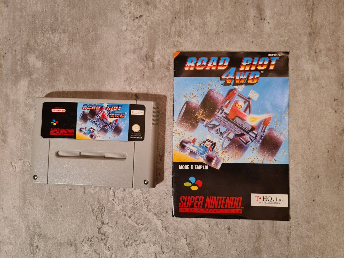 SNES Super Nintendo Road Riot 4wd mit OVP und Anleitung FAH - T-Retro-Games