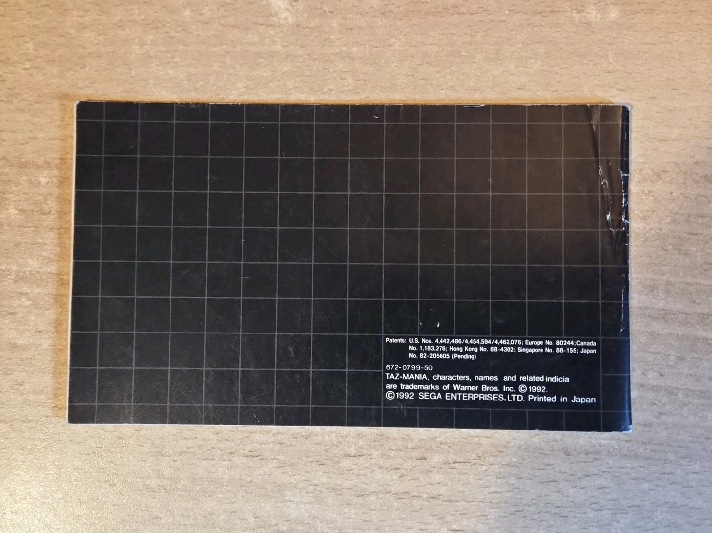 Sega Mega Drive Taz Mania Instruction Booklet