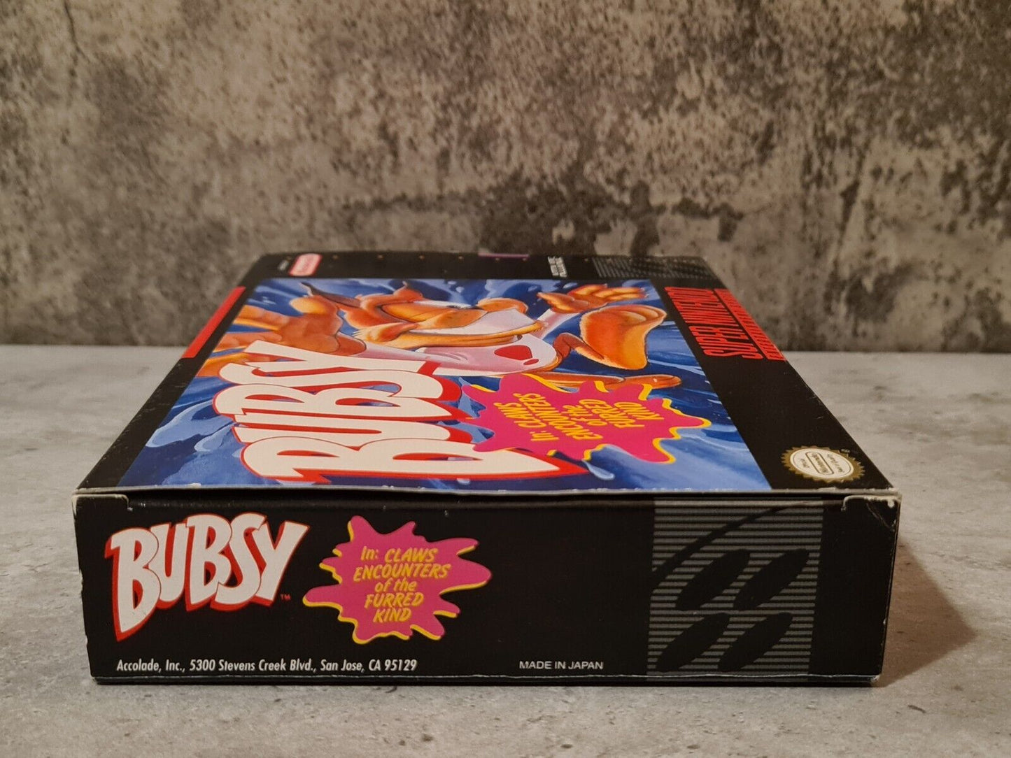 SNES Super Nintendo Bubsy mit OVP und Anleitung NTSC-USA - T-Retro-Games