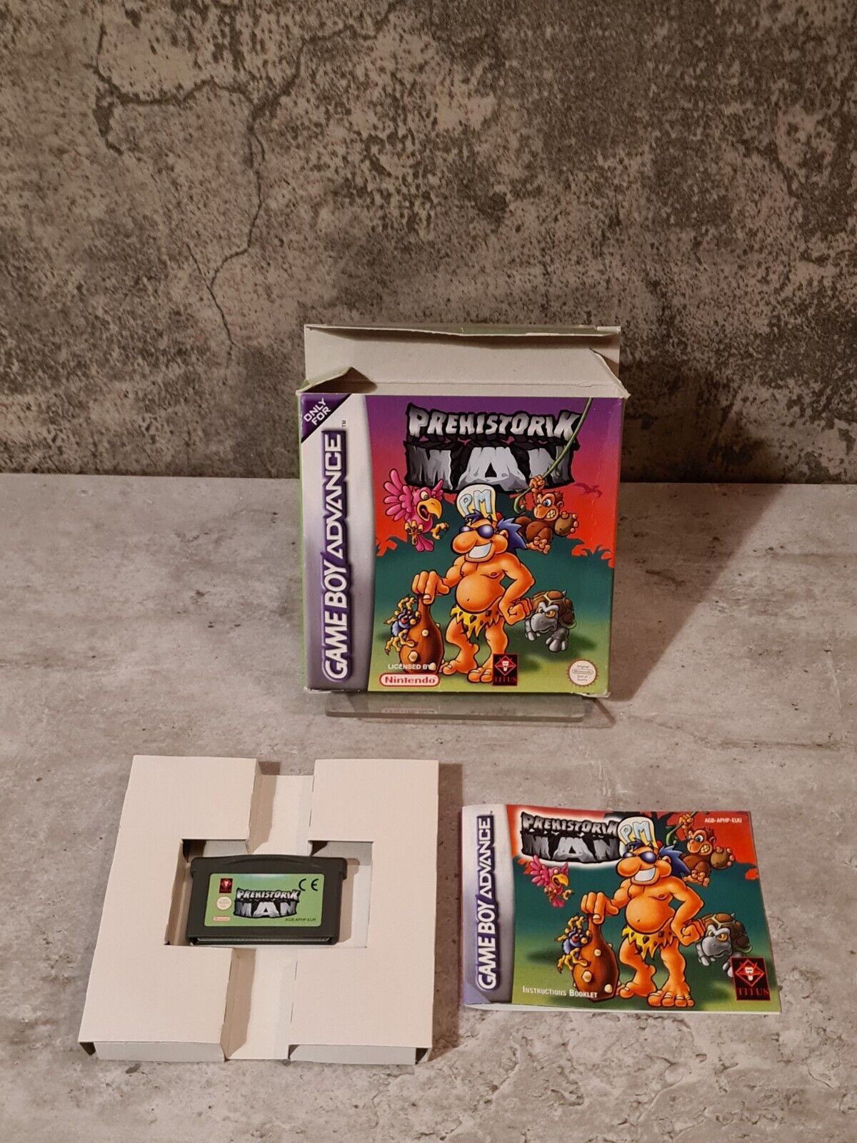 Nintendo Game Boy Advance Prehistorik Man mit OVP und Anleitung EUR - T-Retro-Games