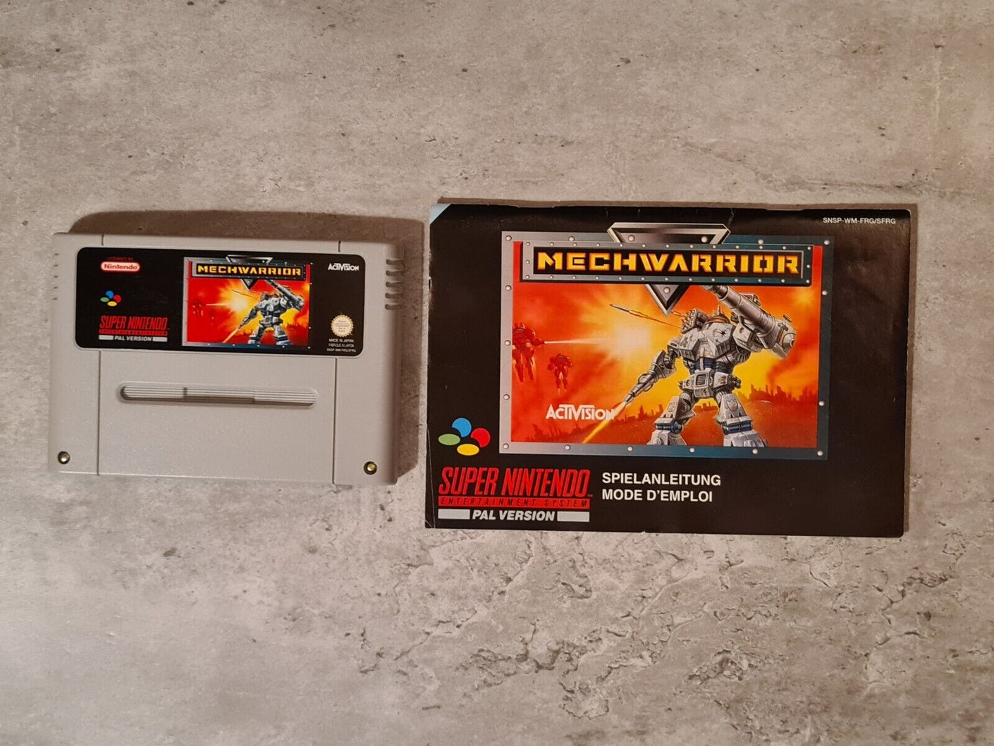 SNES Super Nintendo Mechwarrior mit OVP und Anleitung FRG/SFRG - T-Retro-Games
