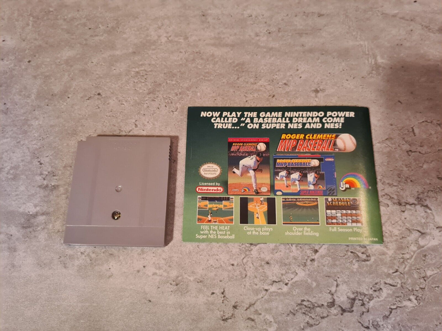 Nintendo Game Boy Classic Roger Clemens MVP Baseball mit OVP und Anleitung USA - T-Retro-Games