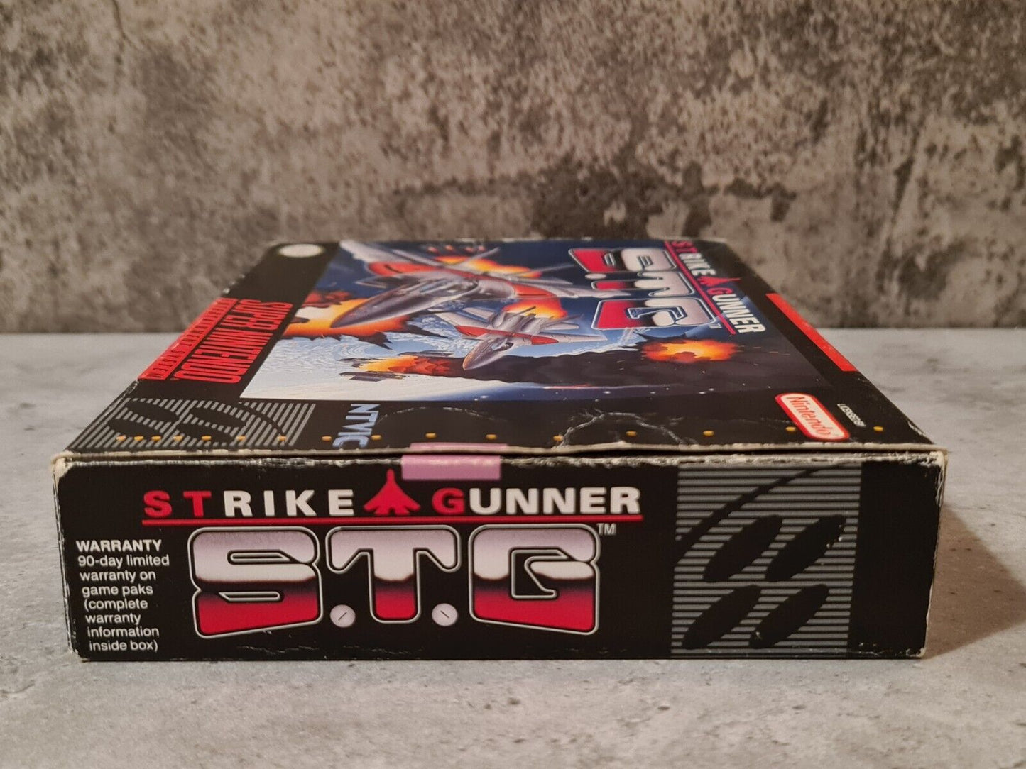 SNES Super Nintendo Strike Gunner S.T.G mit OVP und Anleitung NTSC-USA - T-Retro-Games