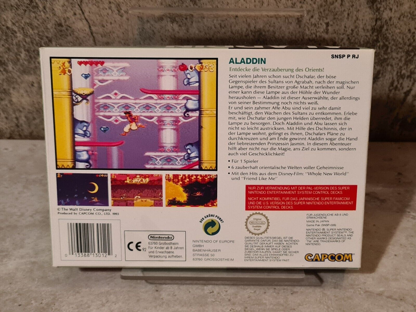 SNES Super Nintendo Disney's Aladdin mit OVP und Anleitung NOE/SFRG - T-Retro-Games