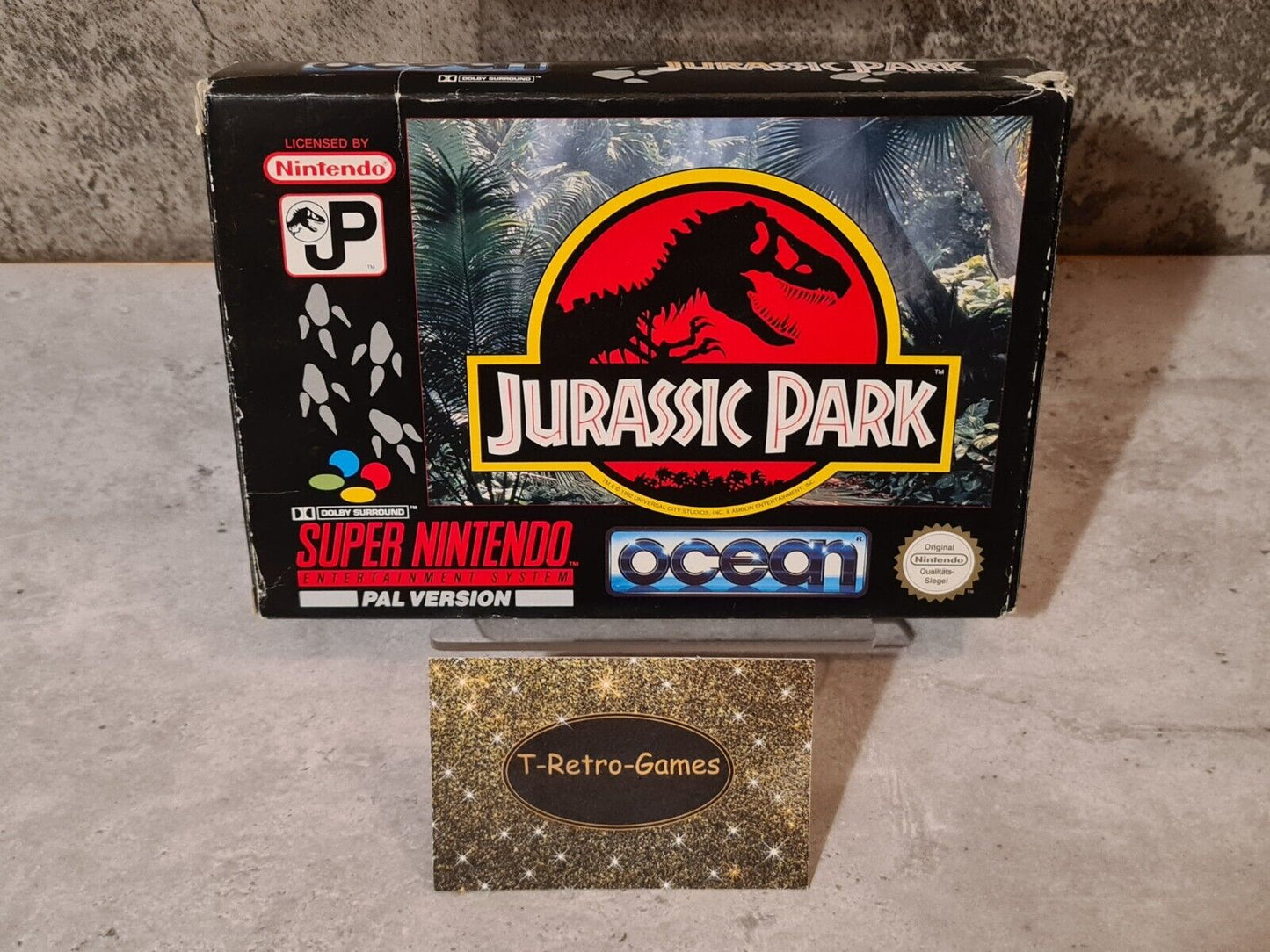 SNES Super Nintendo Jurassic Park mit OVP und Anleitung NOE/SFRG - T-Retro-Games