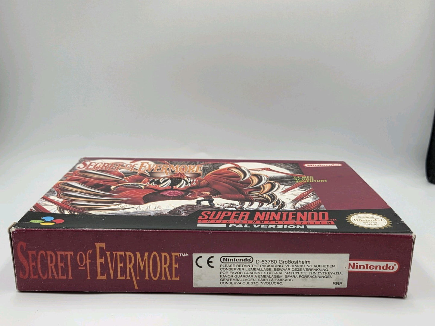 SNES Super Nintendo Secret of Evermore mit OVP und Anleitung + Poster UKV