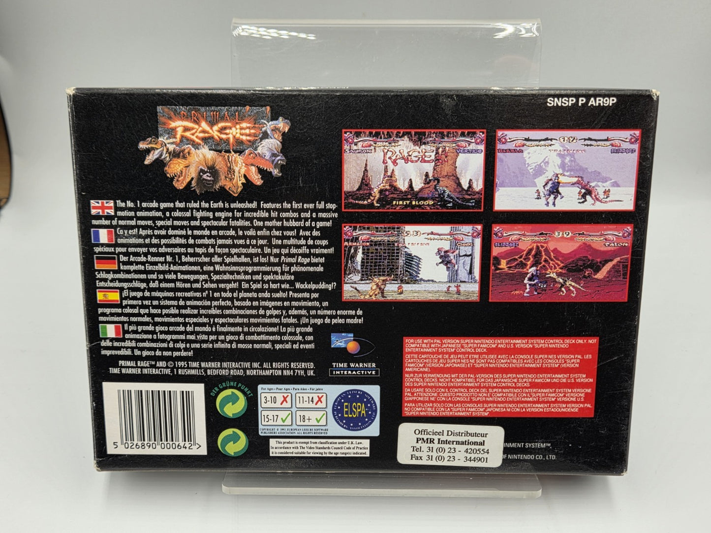 SNES Super Nintendo Primal Rage mit OVP und Anleitung EUR