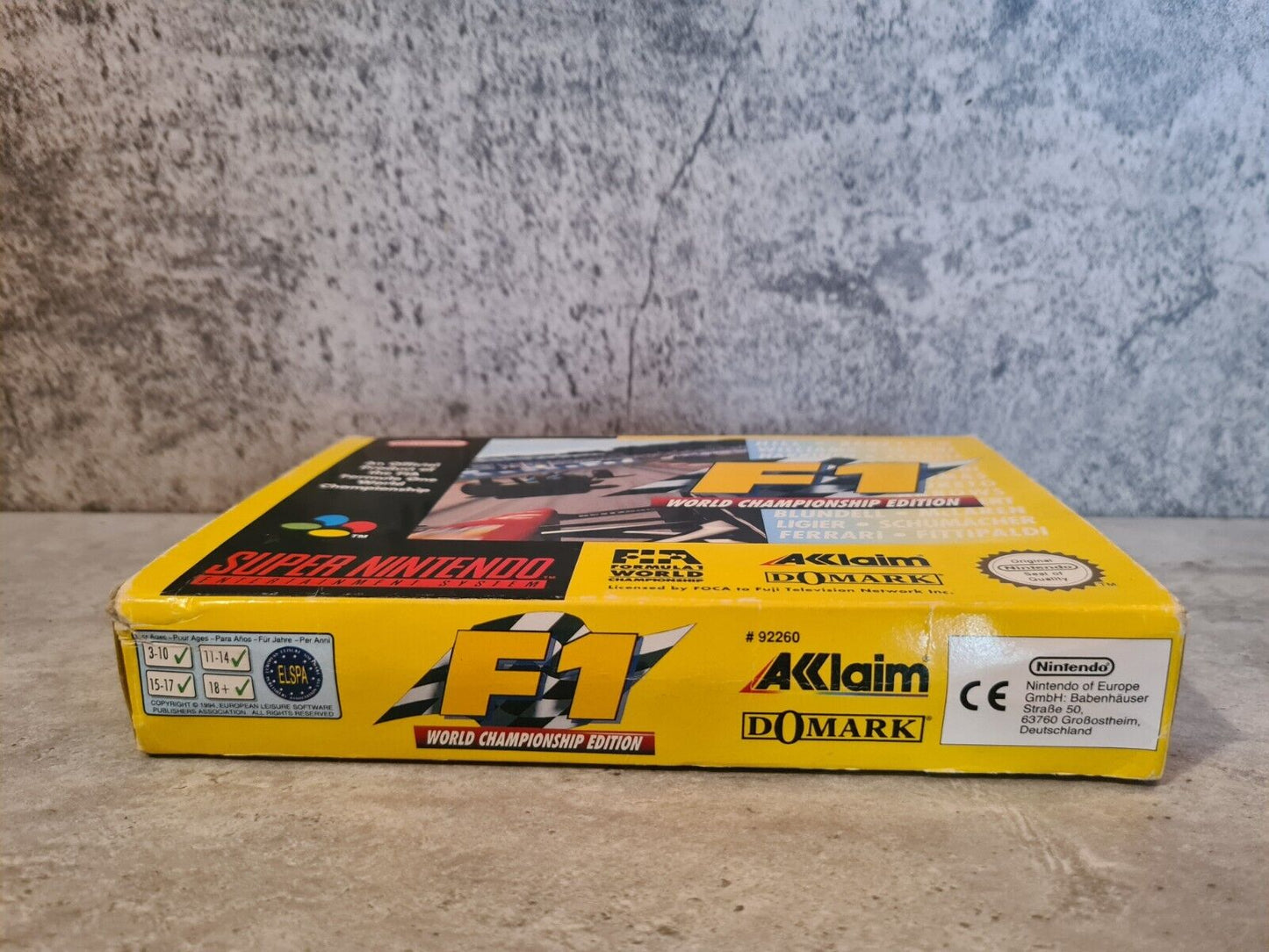 SNES Super Nintendo F1 World Championship Edition mit OVP und Anleitung EUR - T-Retro-Games