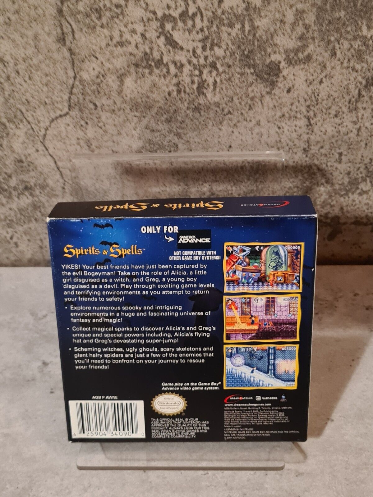 Nintendo Game Boy Advance Spirits & Spells mit OVP und Anleitung USA - T-Retro-Games
