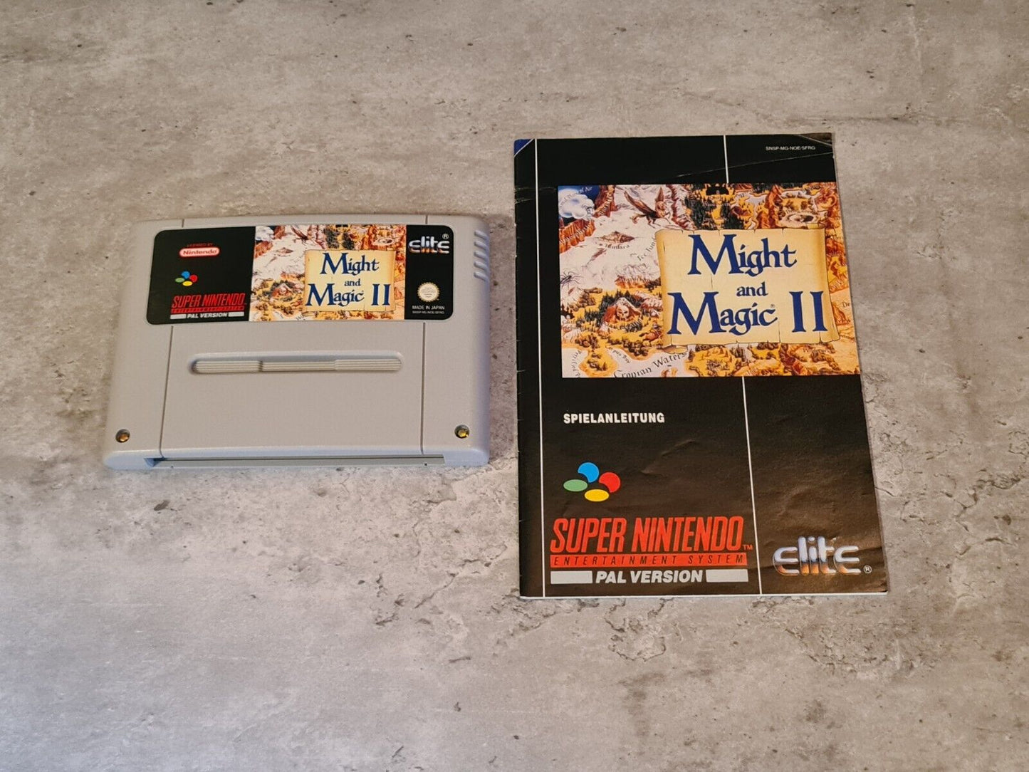 SNES Super Nintendo Might and Magic II mit OVP und Anleitung NOE/SFRG - T-Retro-Games