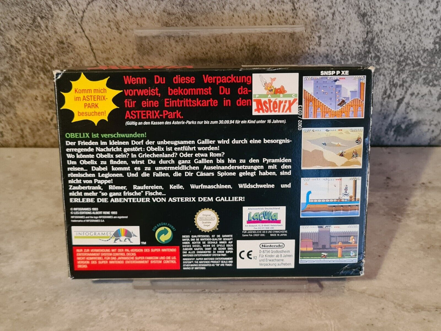 SNES Super Nintendo Asterix mit OVP und Anleitung NOE - T-Retro-Games