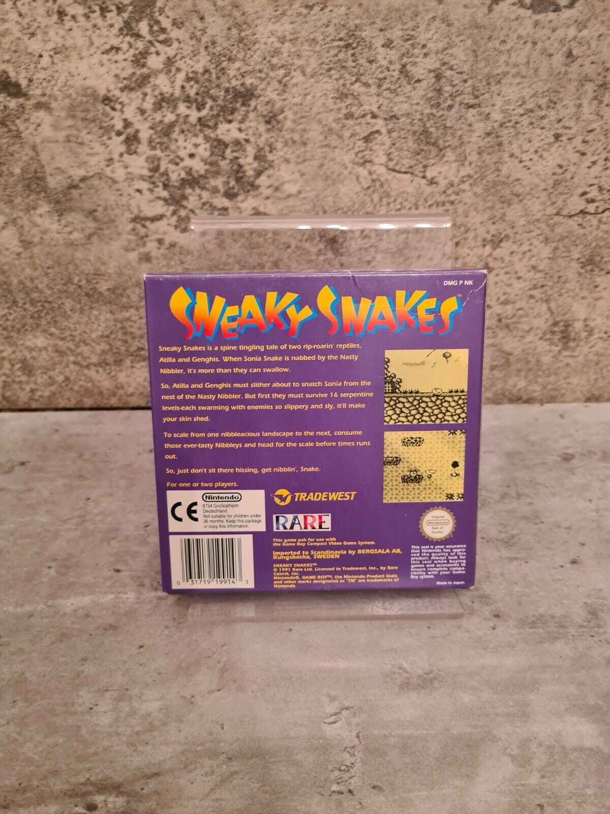 Nintendo Game Boy Classic Sneaky Snakes mit OVP und Anleitung SCN - T-Retro-Games