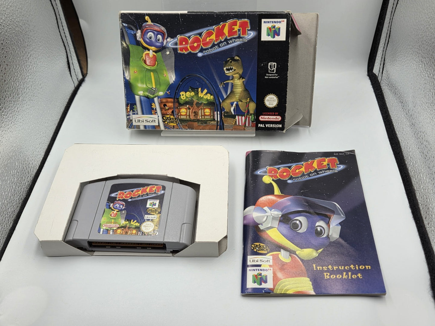 N64 Nintendo 64 Rocket Robot On Wheels mit OVP und Anleitung EUR