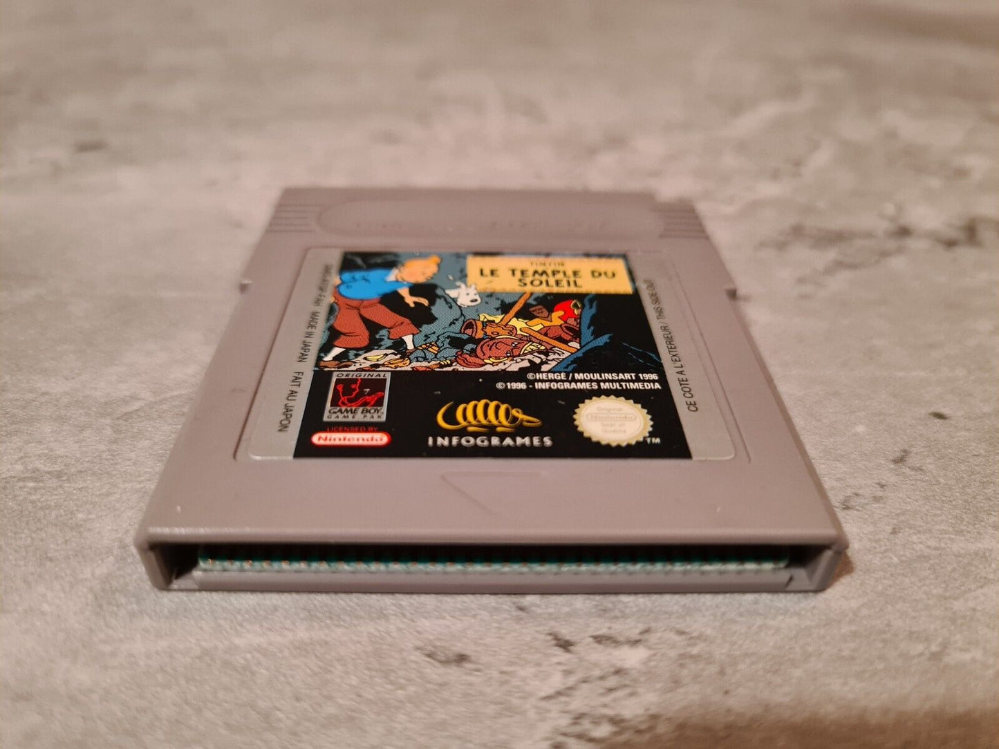 Nintendo Gameboy Classic Spiel TinTin Le Temple Du Soleil Modul FAH - T-Retro-Games