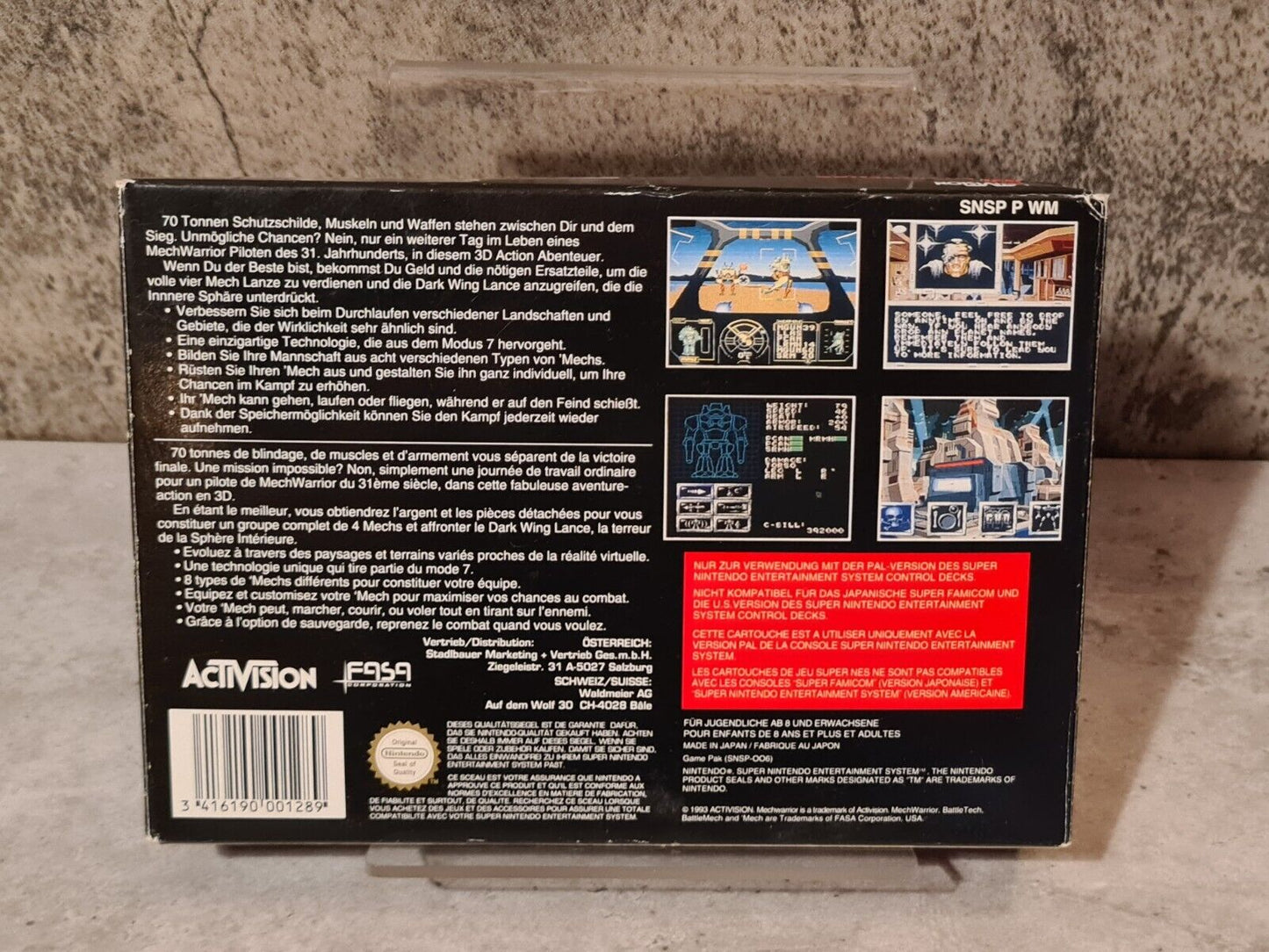 SNES Super Nintendo Mechwarrior mit OVP und Anleitung FRG/SFRG - T-Retro-Games