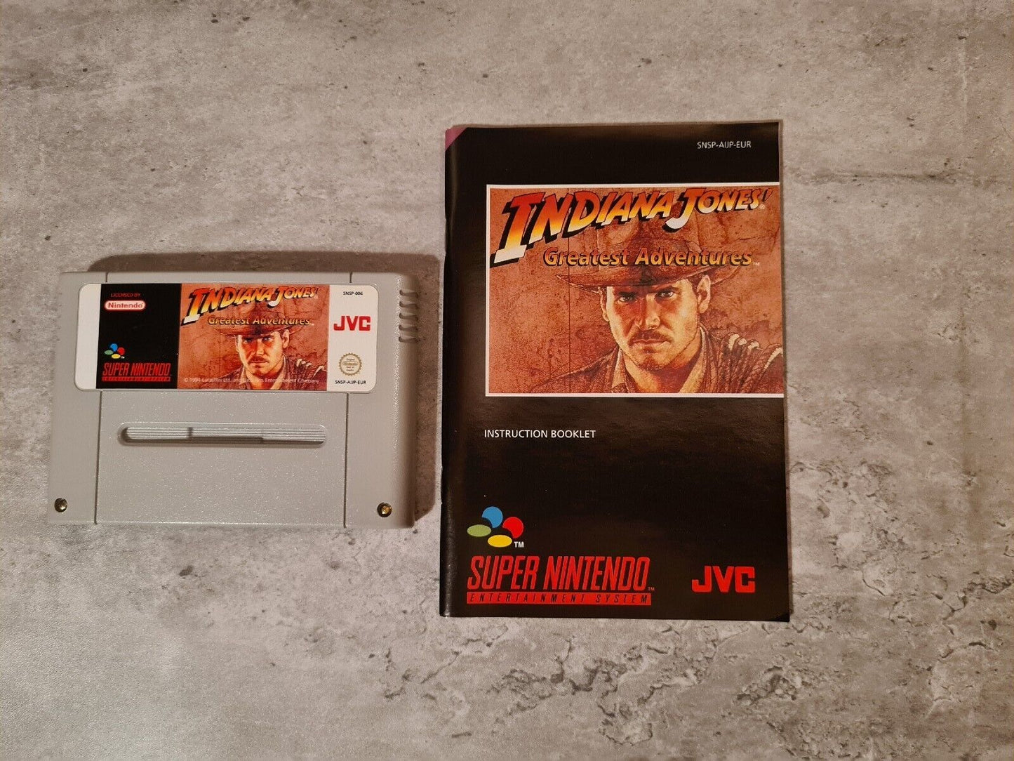 SNES Super Nintendo Indiana Jones Greatest Adventures mit OVP und Anleitung EUR - T-Retro-Games