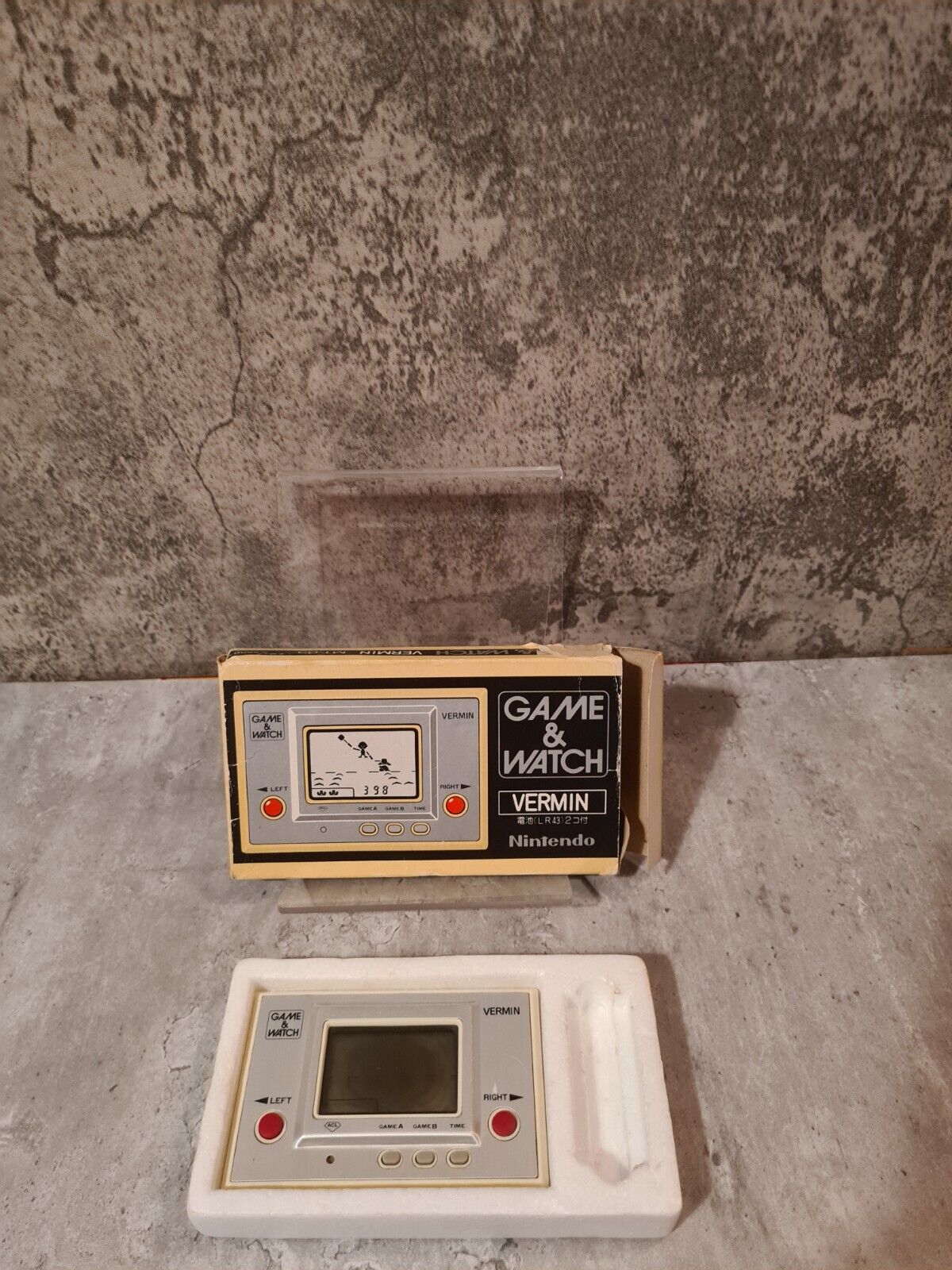 Nintendo Game & Watch Vermin OVP MT-03 1980 - T-Retro-Games