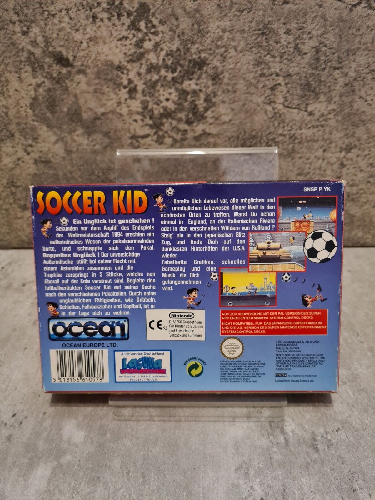 SNES Super Nintendo Soccer Kid mit OVP und Anleitung NOE - T-Retro-Games