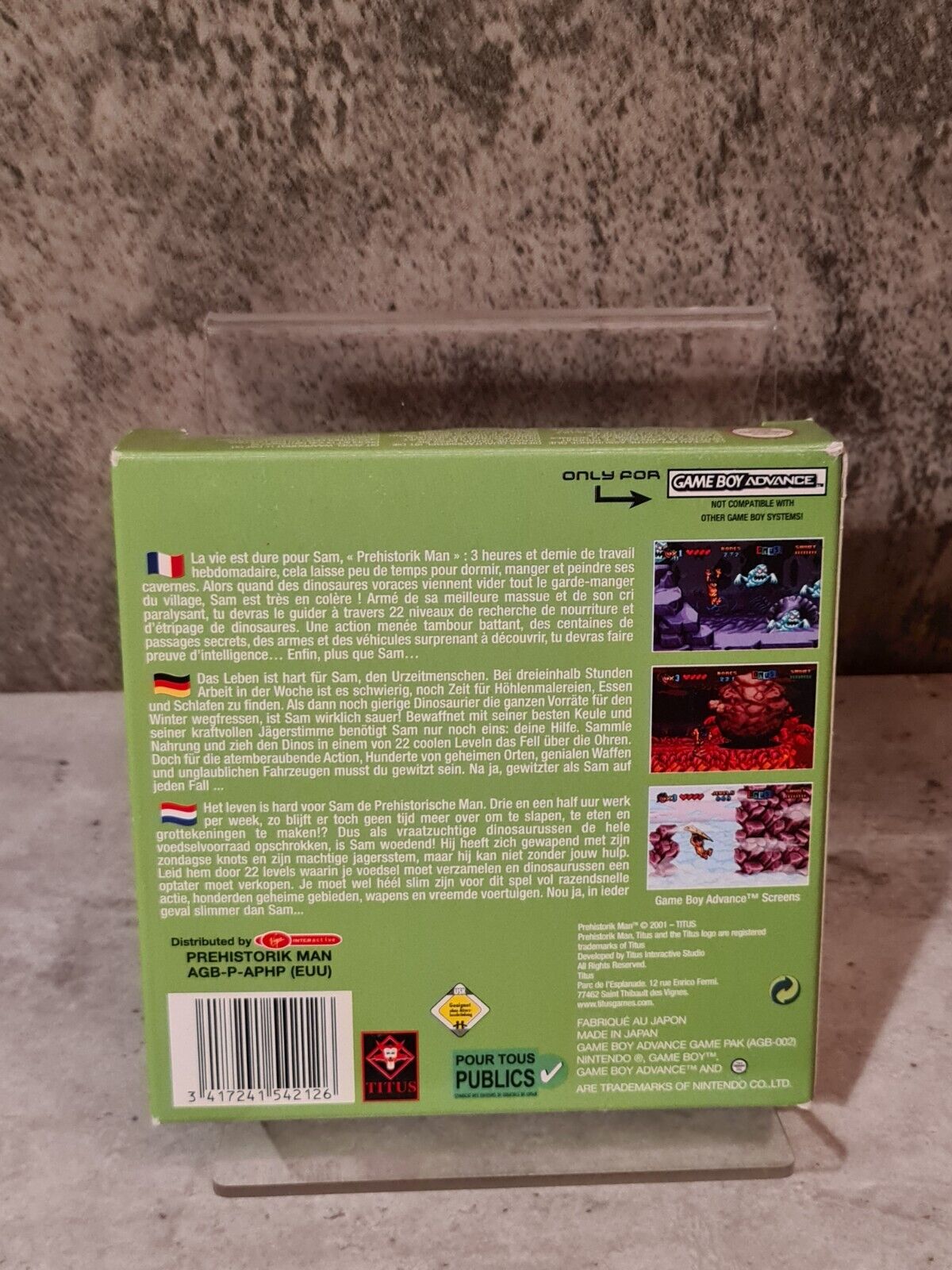 Nintendo Game Boy Advance Prehistorik Man mit OVP und Anleitung EUR - T-Retro-Games