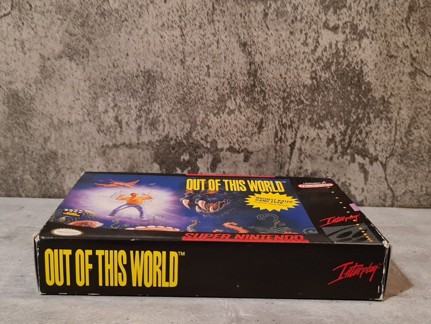 SNES Super Nintendo Out Of This World mit OVP und Anleitung NTSC-USA - T-Retro-Games