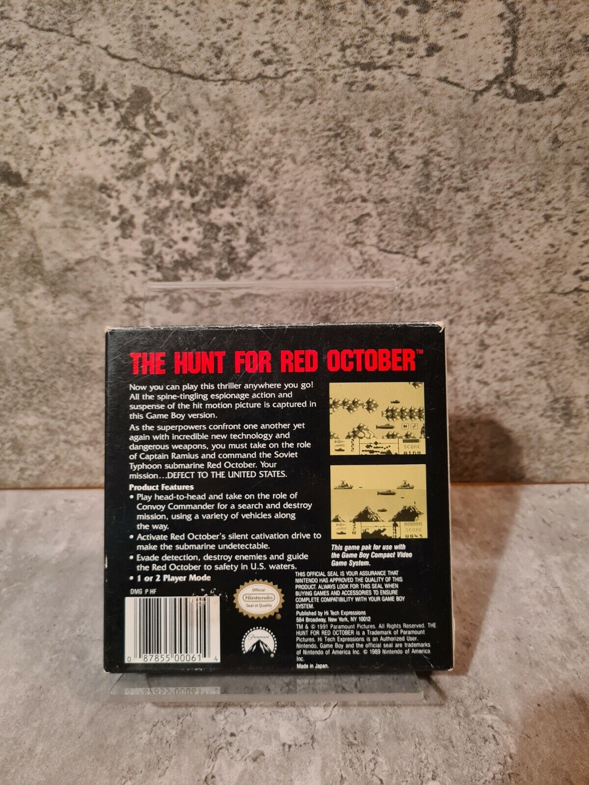 Nintendo Game Boy Classic The Hunt for Red October mit OVP und Anleitung USA - T-Retro-Games