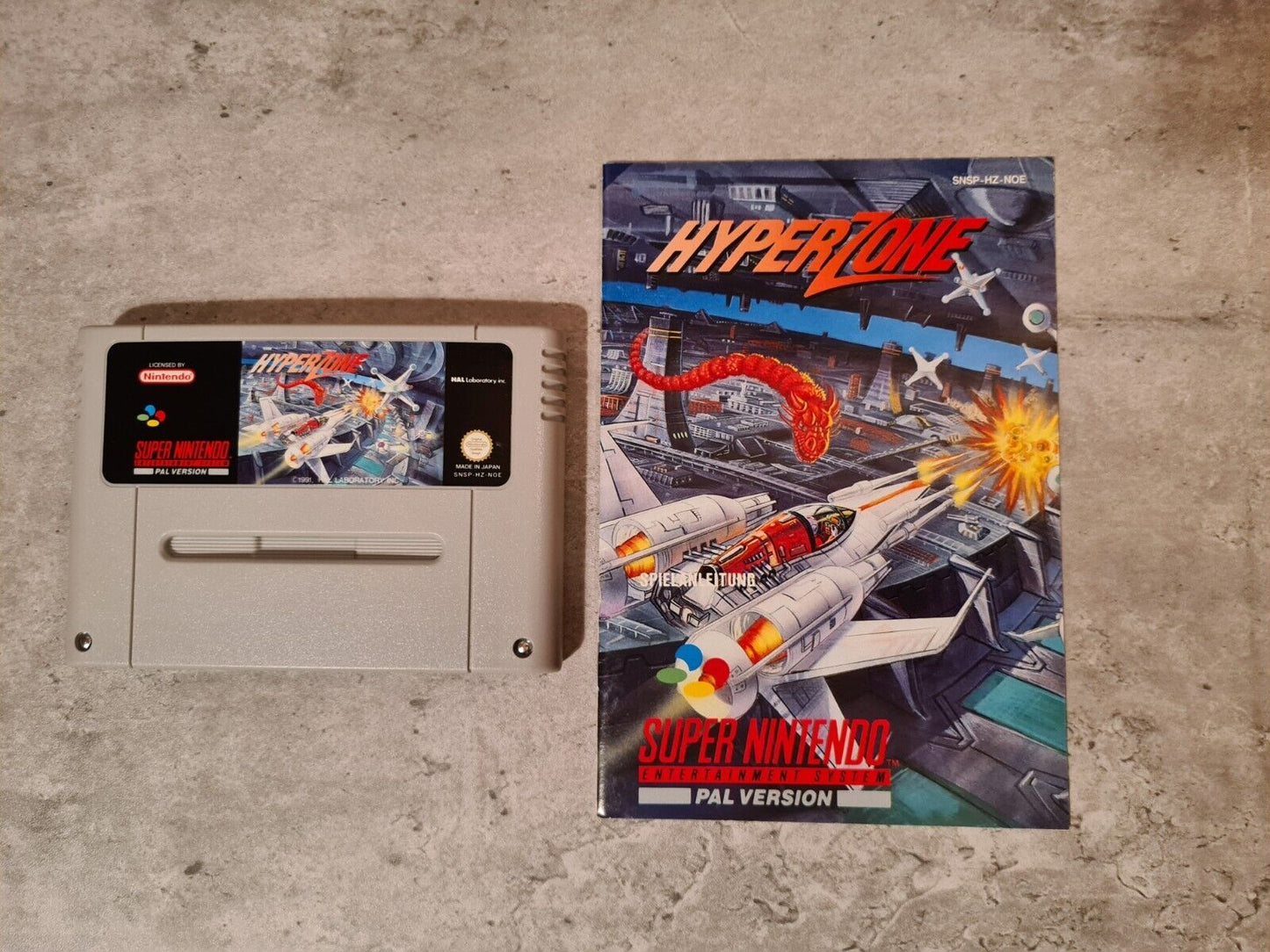 SNES Super Nintendo HyperZone mit OVP und Anleitung NOE - T-Retro-Games