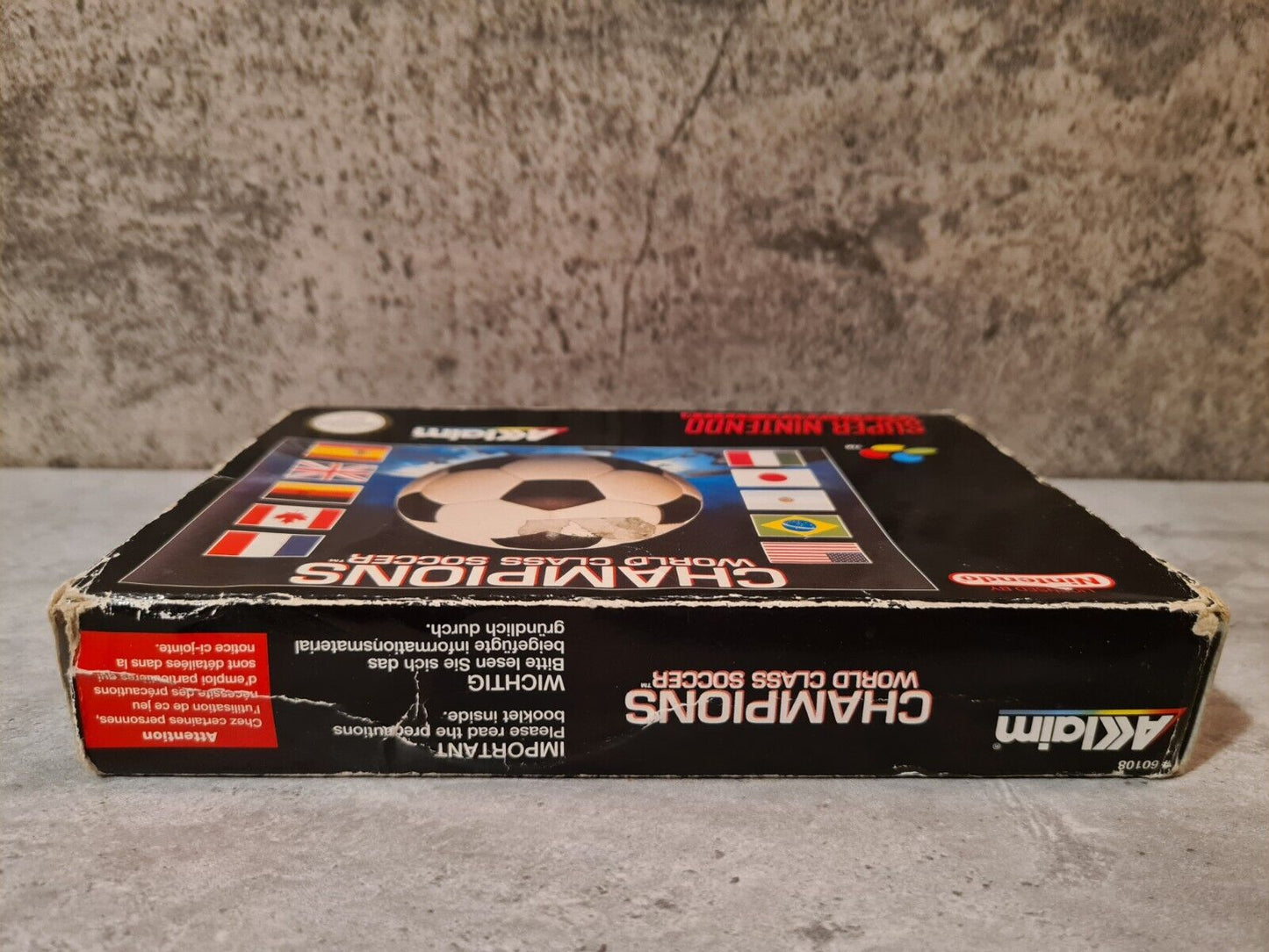 SNES Super Nintendo Champions World Class Soccer mit OVP und Anleitung EUR - T-Retro-Games