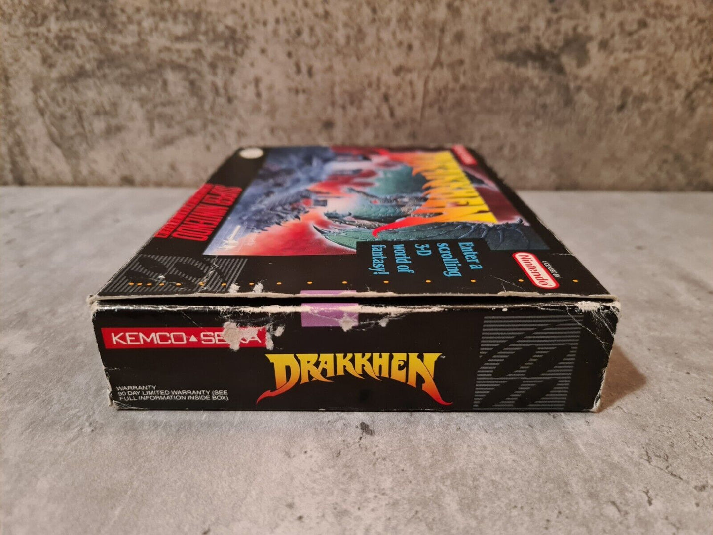 SNES Super Nintendo Drakkhen mit OVP und Anleitung NTSC USA - T-Retro-Games