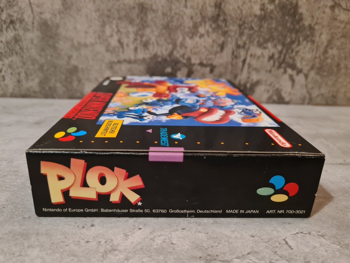 SNES Super Nintendo Plok mit OVP und Anleitung NOE/SFRG - T-Retro-Games
