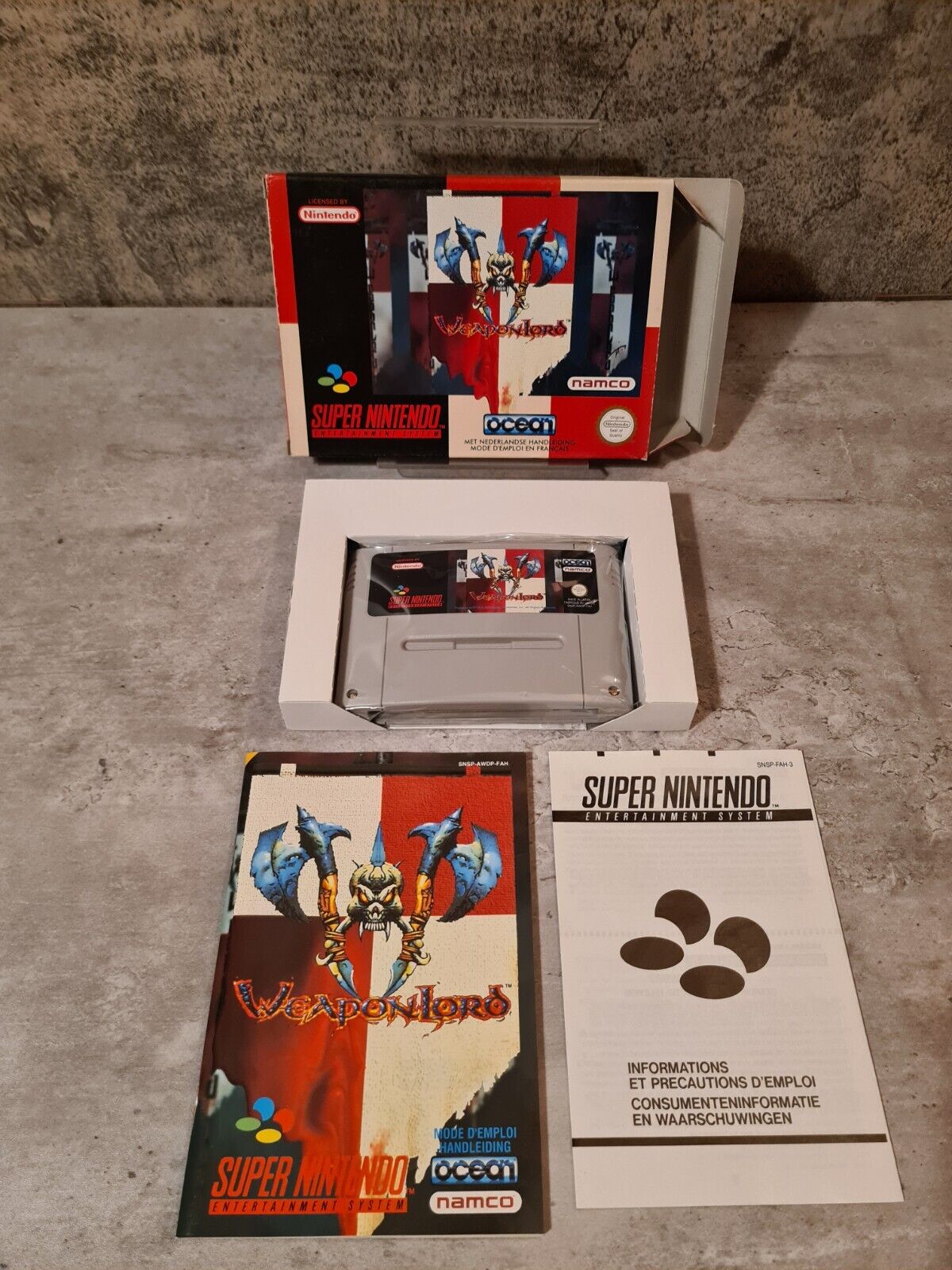 SNES Super Nintendo WeaponLord mit OVP und Anleitung FAH - T-Retro-Games