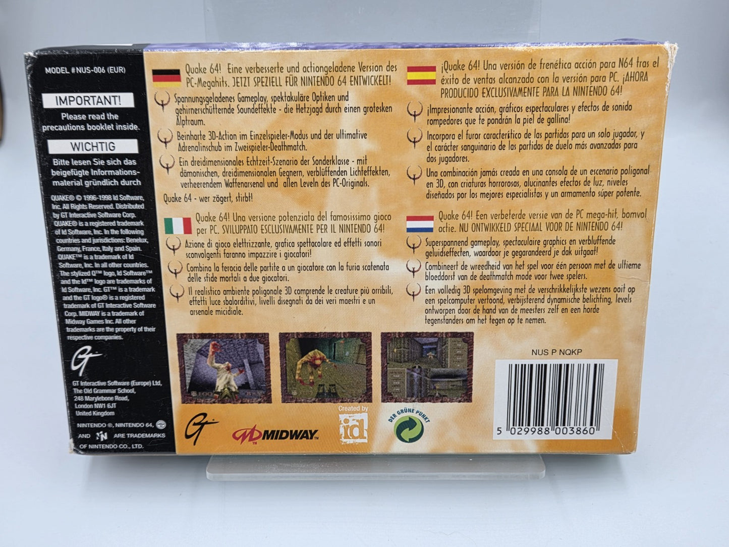N64 Nintendo 64 Quake mit OVP und Anleitung EUR