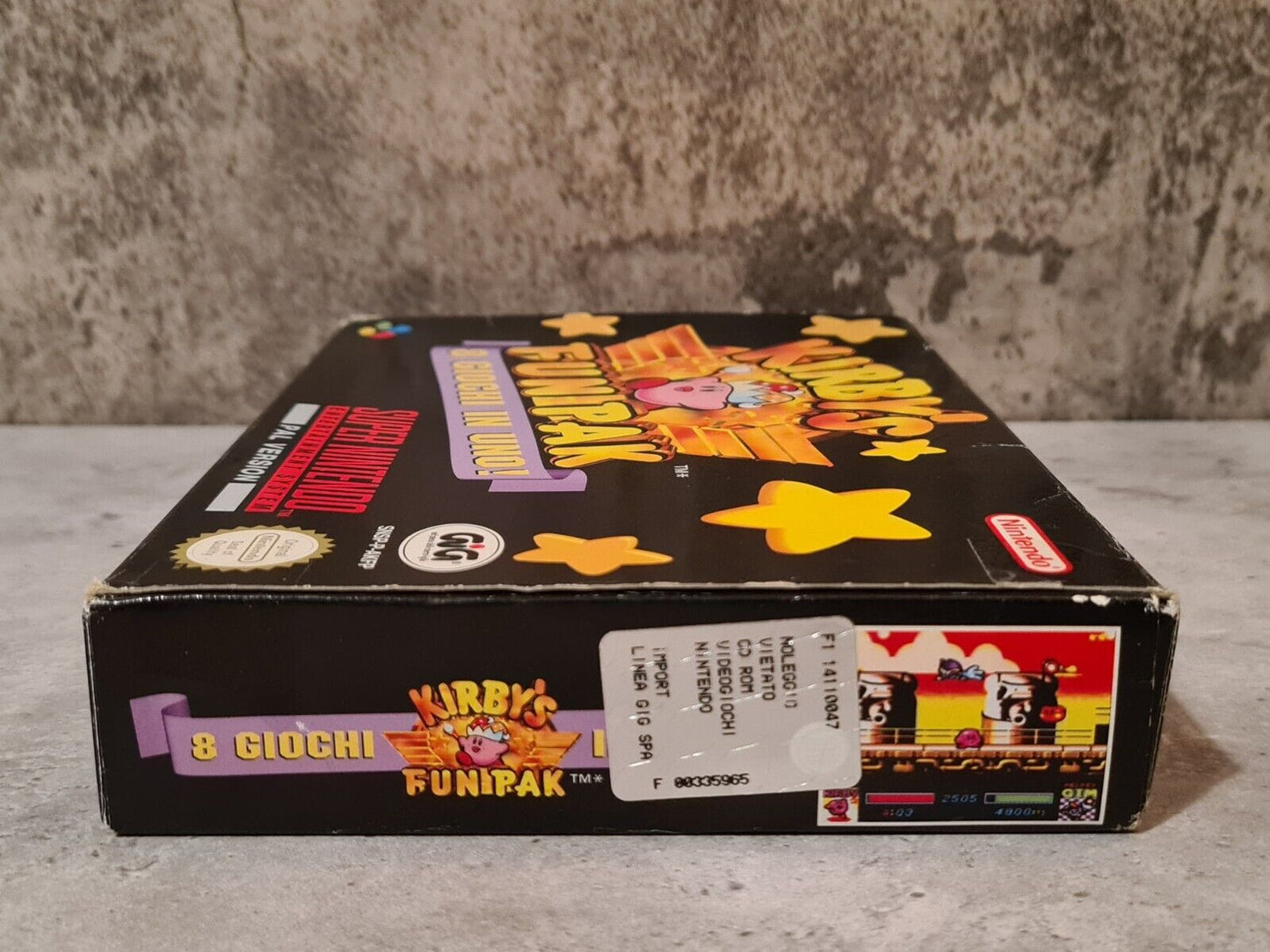 SNES Super Nintendo Kirby's Fun Pak mit OVP und Anleitung ITA - T-Retro-Games