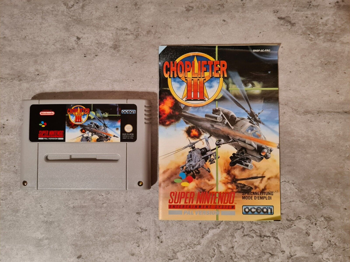 SNES Super Nintendo Choplifter III mit OVP und Anleitung FRG - T-Retro-Games