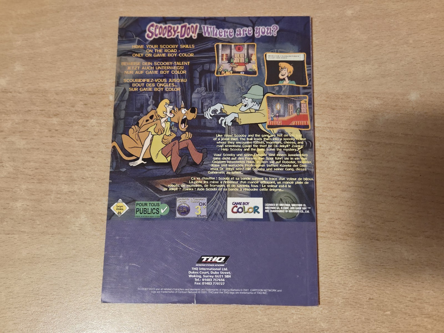 N64 Nintendo 64 Scooby-Doo! Classic Creep Capers Instruction Booklet EUR