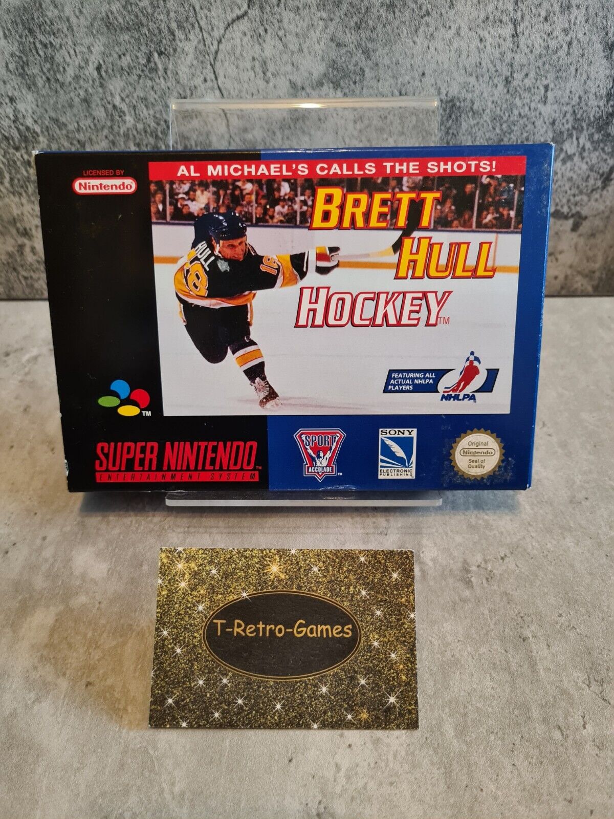 SNES Super Nintendo Brett Hull Hockey mit OVP und Anleitung EUR - T-Retro-Games