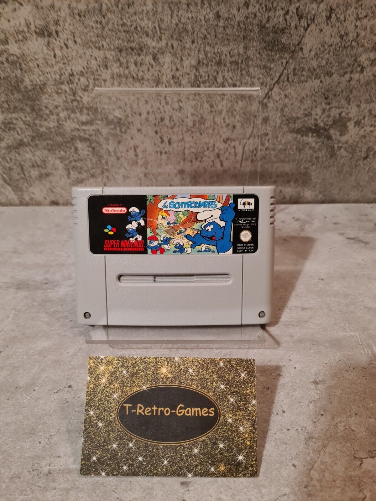 SNES Super Nintendo Les Schtroumpfs Modul FAH - T-Retro-Games
