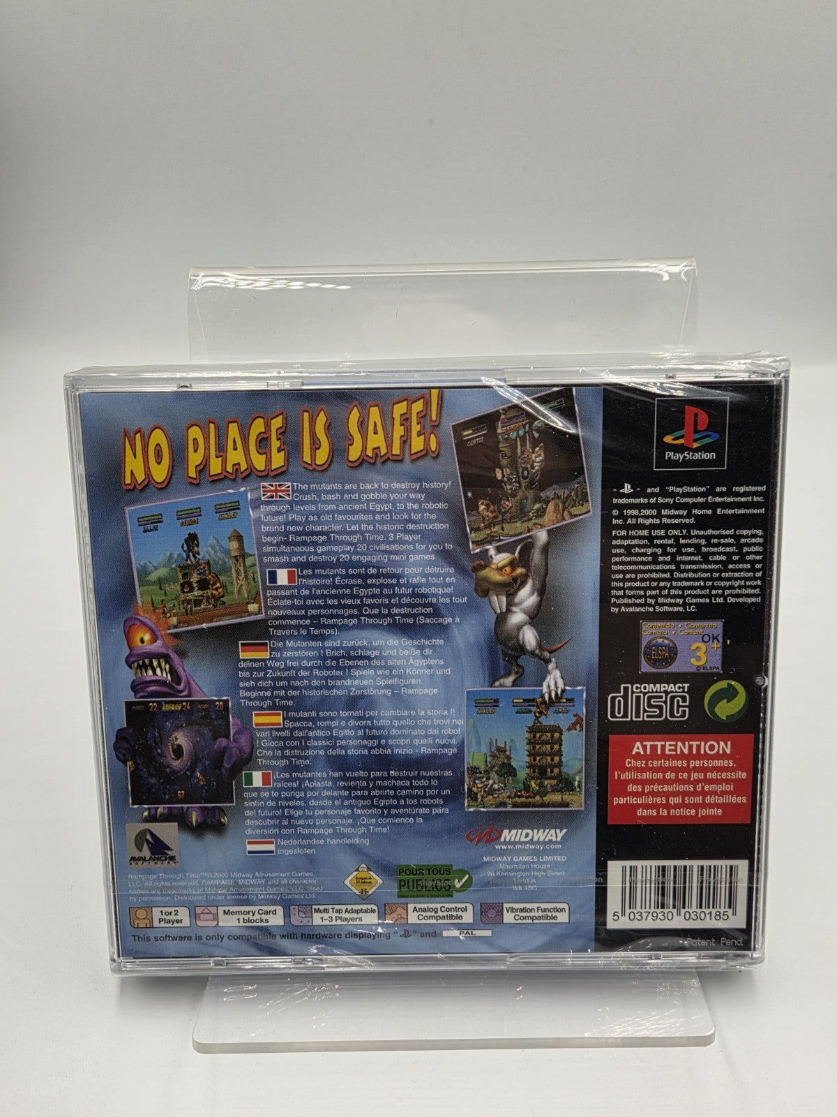 PS1 Playstation 1 Rampage Through Time Sealed Neu New Multilingual