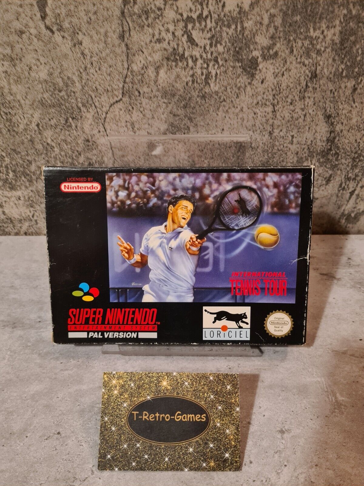 SNES Super Nintendo International Tennis Tour mit OVP und Anleitung UKV - T-Retro-Games