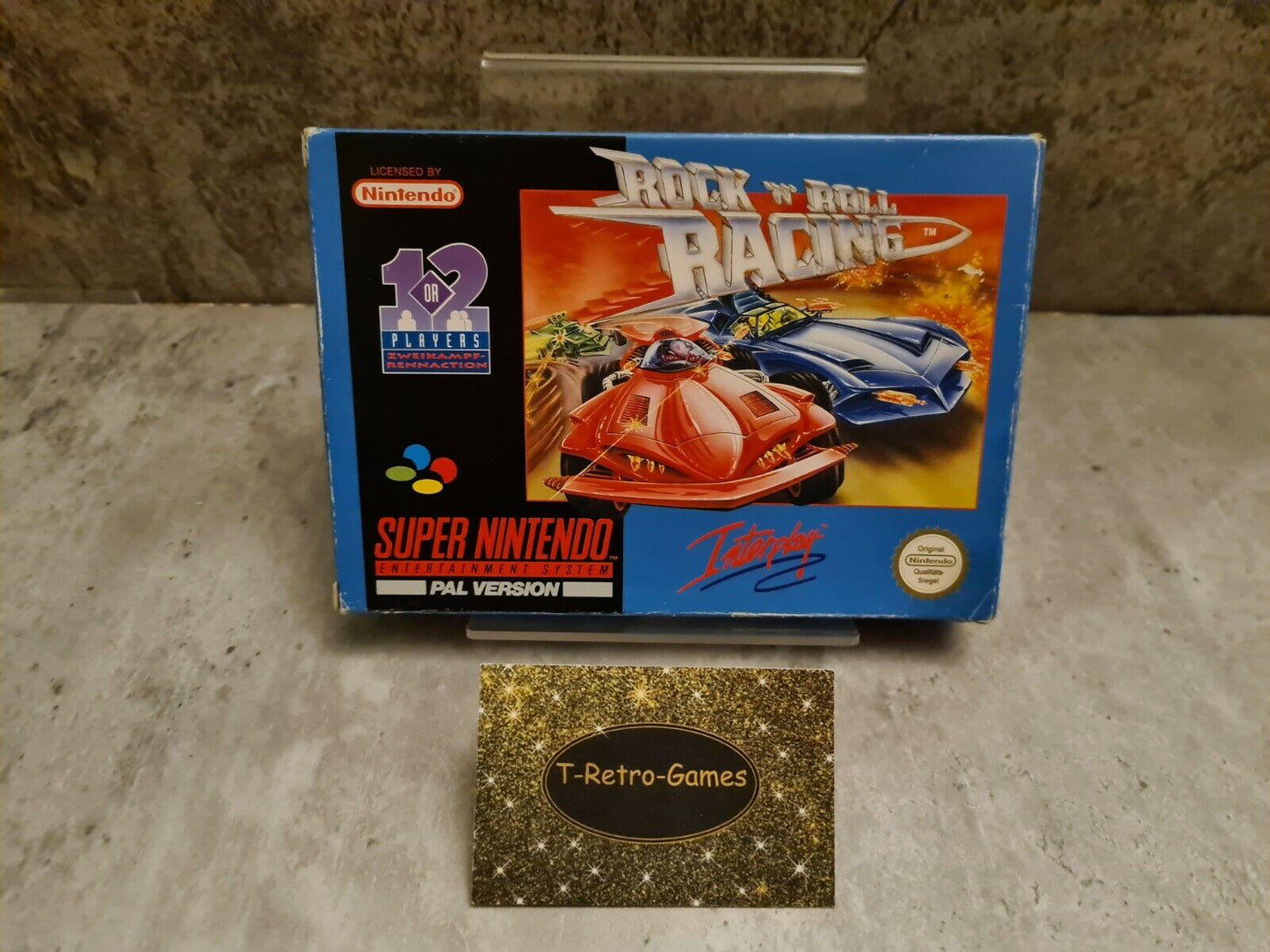 SNES Super Nintendo Rock N Roll Racing mit OVP und Anleitung NOE - T-Retro-Games