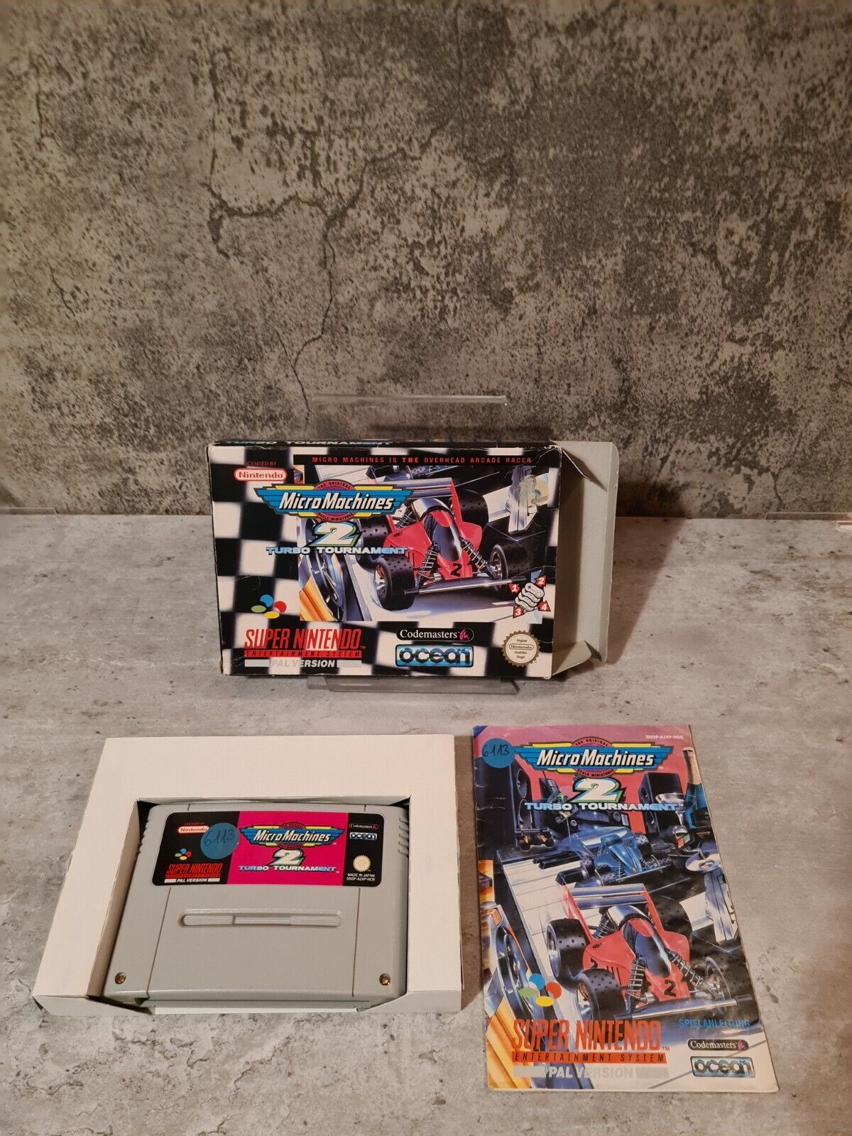 SNES Super Nintendo Micro Machines 2 Turbo Tournament mit OVP und Anleitung NOE - T-Retro-Games