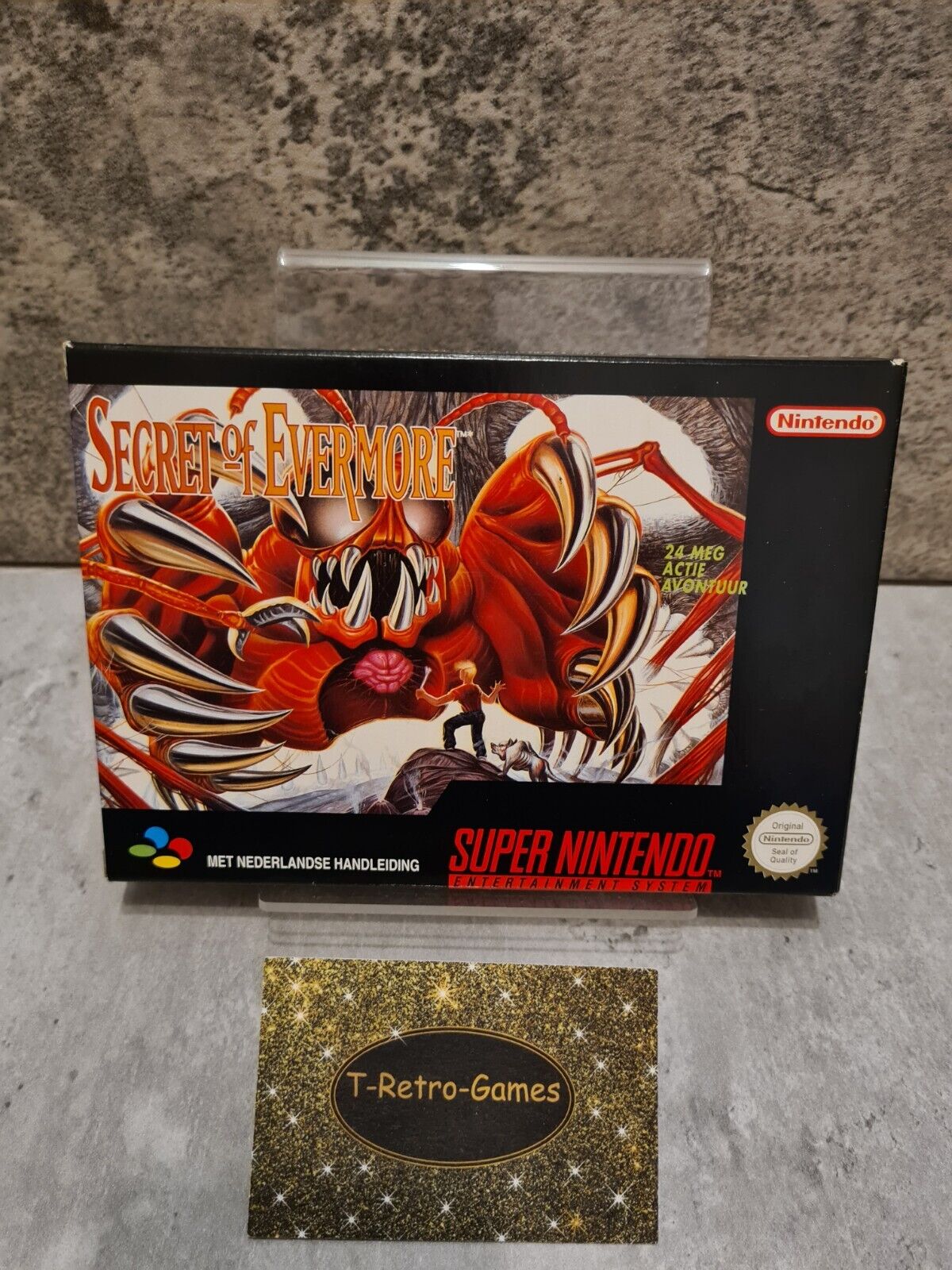 SNES Super Nintendo Secret of Evermore mit OVP und Anleitung + Poster HOL - T-Retro-Games