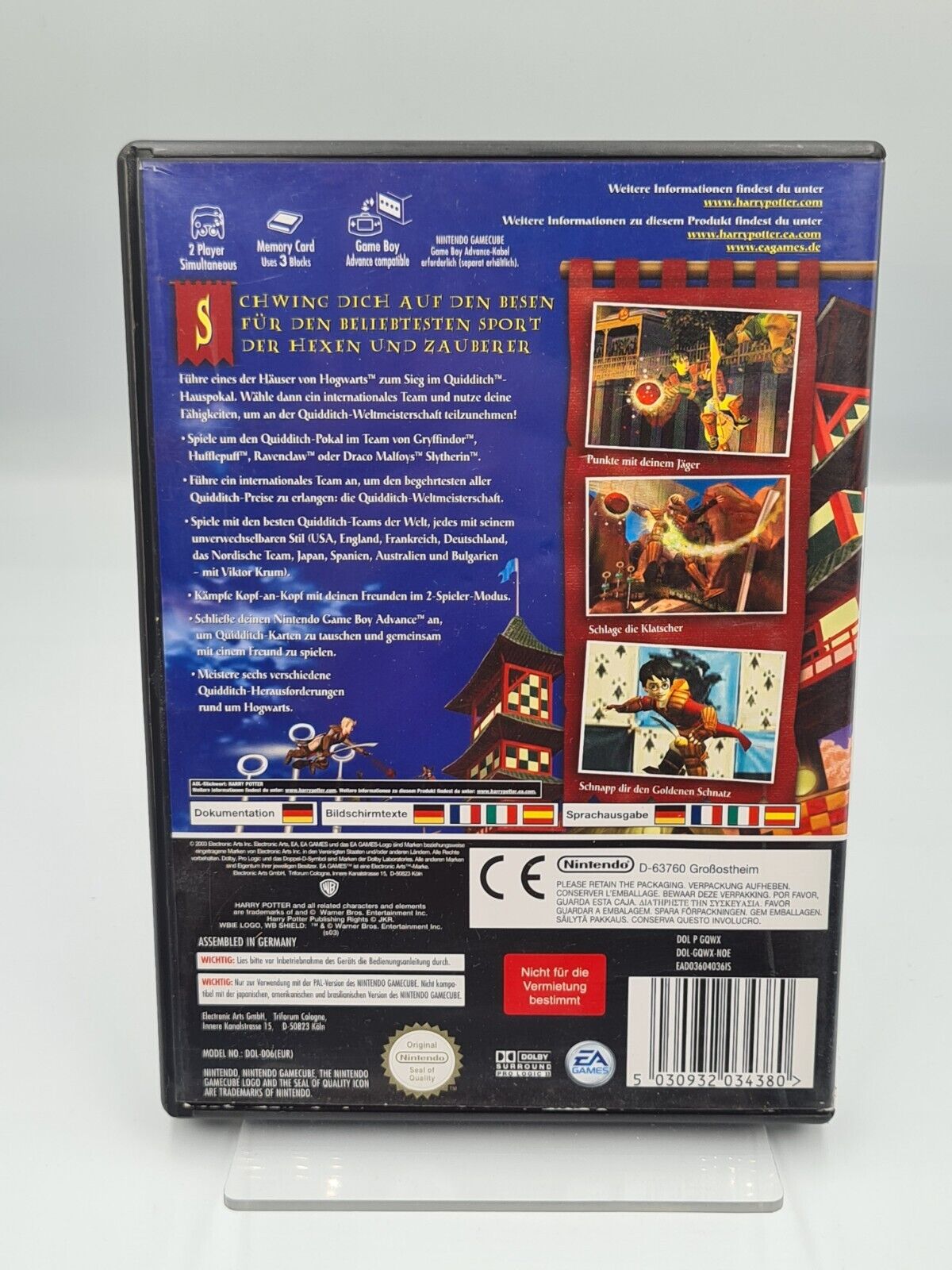 GameCube Harry Potter Quidditch Weltmeisterschaft mit OVP und Anleitung NOE