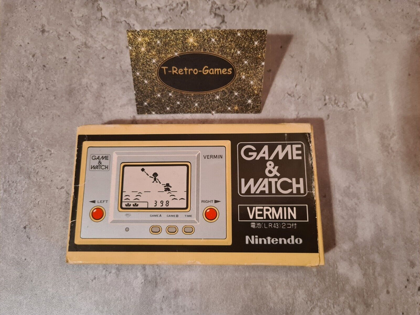 Nintendo Game & Watch Vermin OVP MT-03 1980 - T-Retro-Games