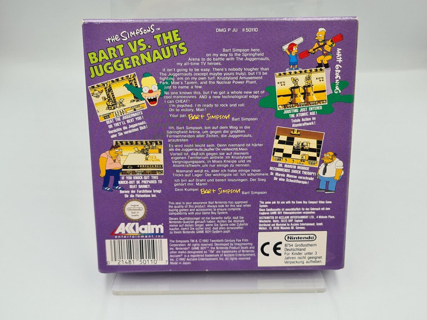 Nintendo Game Boy Classic Bart VS. The Juggernauts mit OVP und Anleitung NOE - T-Retro-Games